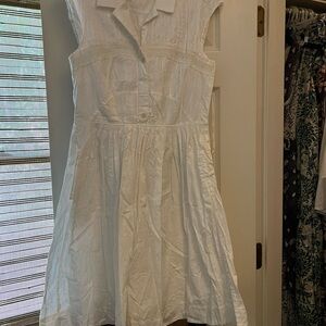 Anthropologie White Midi Dress